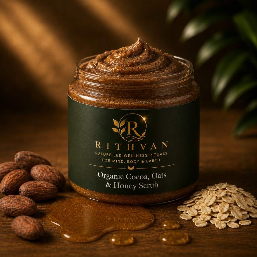 Cocoa with Oats & Honey Botanical Body Scrub- Nourish ritual
